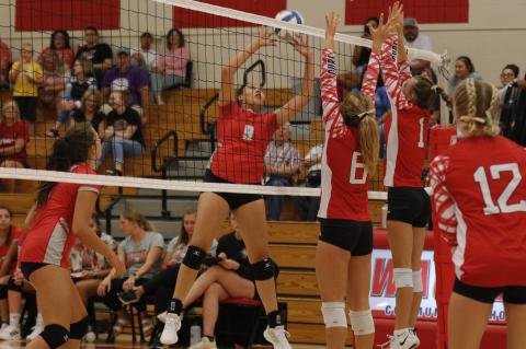 LADY RAIDERS PUT AWAY CUBS IN 3 SETS