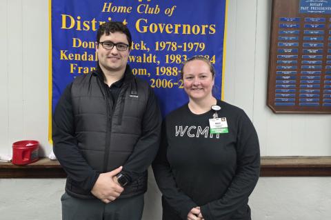 Rotarian Tim Thaler and Occupational Therapist Nikki Soulek. Courtesy Photo