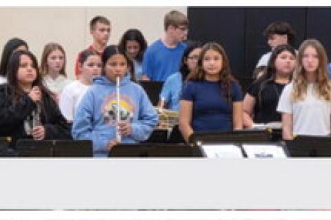 Instrumental presentation from Andes Central band students of 'Glenwood March' arranged by David Gorham and 'Battle Hymn of the Republic' arranged by Michael Sweeny.