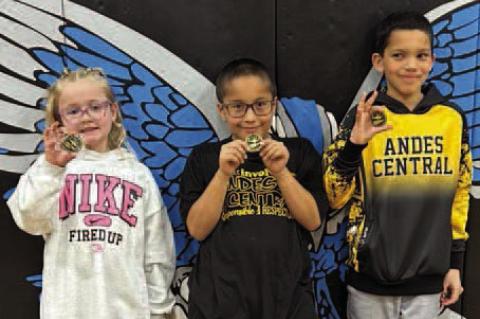 Third grade participants were Evyn Frederick, Zeke Bruguier, and Ian Long. Courtesy Photos