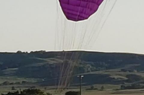POWERED PARACHUTES MAKE STOP AT LAKE ANDES AIRPORT