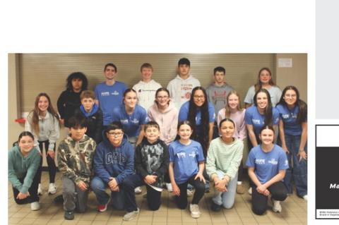 Members pictured are, back row, from left: Devin Murillo, Matthew Kokes, Connor Gabel, Jackson Woods, Grady Bartunek, and Lydia Frei; middle row, from left: Aspyn Schroeder, Windsor Soukup, Emma Turner, Emeri Freidel, Ayla Knox, Audry Gabel, Kylin Insko, 