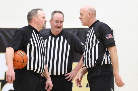 The Andes Central/Dakota Christian Thunder and the Scotland Trappers took time before tipoff of their doubleheader to recognize the high school basketball officials. Both teams expressed their appreciation to the referees for dedicating their time and exp