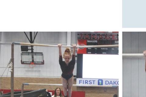 FOURTH-PLACE FINISH CAPS SOLID REGIONAL MEET FOR WAGNER BON HOMME GYMNASTS
