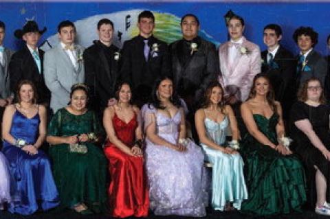 Seniors pictured, back row, from left, are: Rowdy Meyer, Leighton Carda, Justyn Jaton, Slaten Podzimek, Casey Van Duysen, Gannon Knebel, Brayden Kreber, Shea Kjeldgaard, Kobe Drapeau, Ky Arpan, Matthew Kokes, Kenny Weddell, Octavian Kocer, Jennifer Feucht