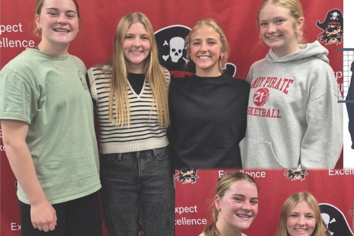 Great Plains All-Conference: Rilyn Thury, Jordyn Voigt, Brielle Voigt, and Honorable Mention Kaydence Metzger.