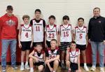 Wagner's sixth grade team members and coaches, pictured back row, from left were: Coach Cullen Iverson, Windsor Soukup, Alex Woods, Moses Perdue, Ezekiel Traversie, Cristian Knudsen, and Coach Chris Kuca; front row, from left: Karson Kuhlman, Max McNinch,