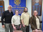 Pictured from left: Gerrit Juffer Program Chair, Andrew Jenkins Assistant Park Supervisor, Seth Schilousky, Park Manager, and Kristina Monroe, District Park Supervisor. Courtesy Photo