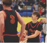 Grayson Ratzlaff prepares to shoot from the free throw line.