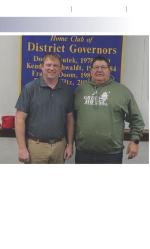 Wagner Community School Boys Basketball Coach Josh Davies and Rotarian Jerry Weber. Courtesy Photo